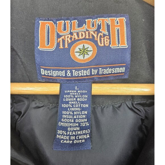 DULUTH TRADING Canvas Work Vest Men's Large Goose Down Insulated Utility Rugged - Picture 9 of 10